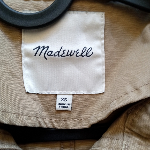 Madewell Women's Fleet Jacket Zip Up Long Sleeve Utility Tan Size XS - Picture 4 of 6